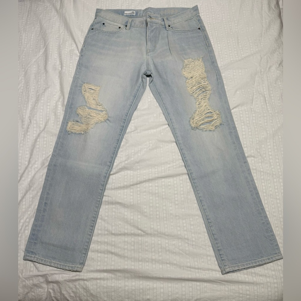 Distressed Light Blue Jeans